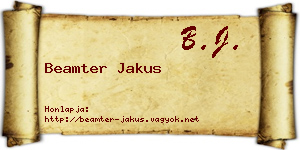 Beamter Jakus névjegykártya